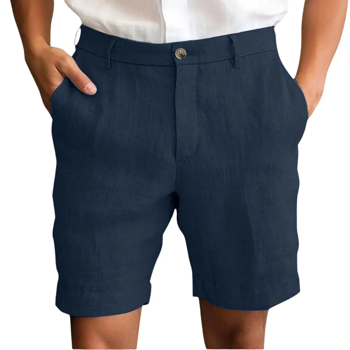 Pantalones cortos elegantes de lino - Imagen 4