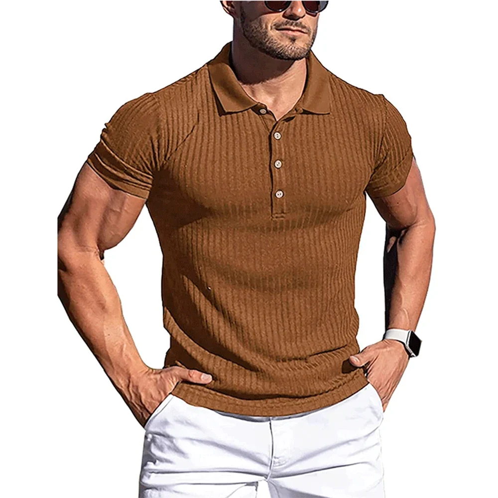 Elegante camiseta polo a rayas - Imagen 3