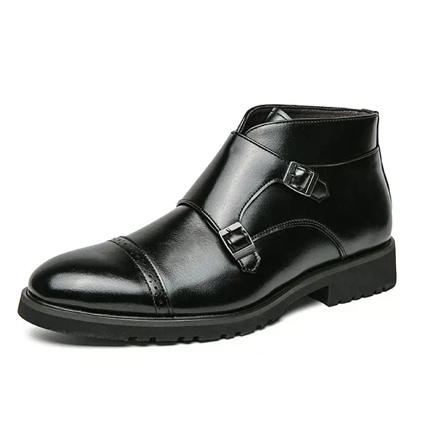 Botas de piel con cierre de hebilla - Imagen 3