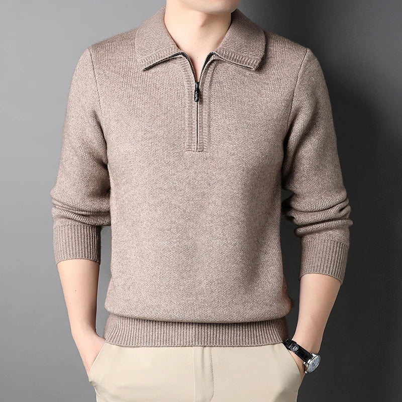 Jersey elegante de cachemira con cremallera - Imagen 8