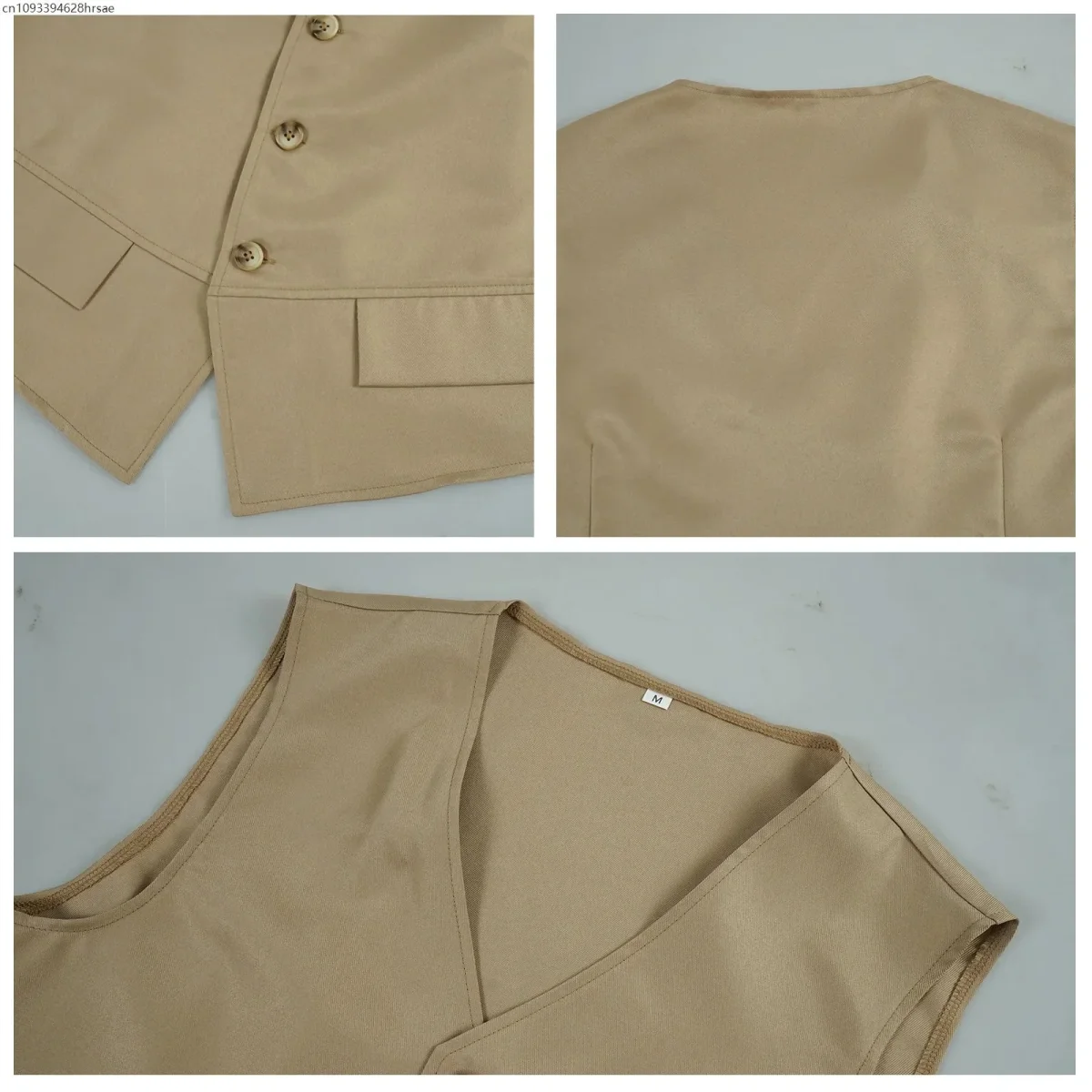 Costume historique homme bleu et beige avec tricorne et gilet - Imagen 7