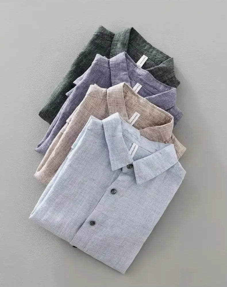 Camisa de lino de manga corta - Imagen 8