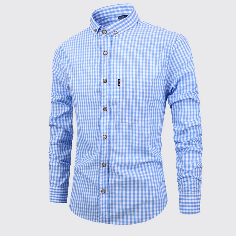 Elegante camisa de algodón a cuadros - Imagen 4