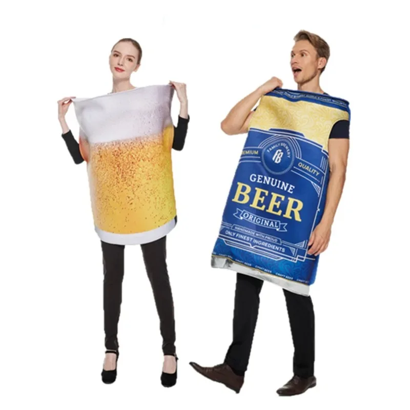 Déguisement adulte bière chope ou canette pour fêtes costumées