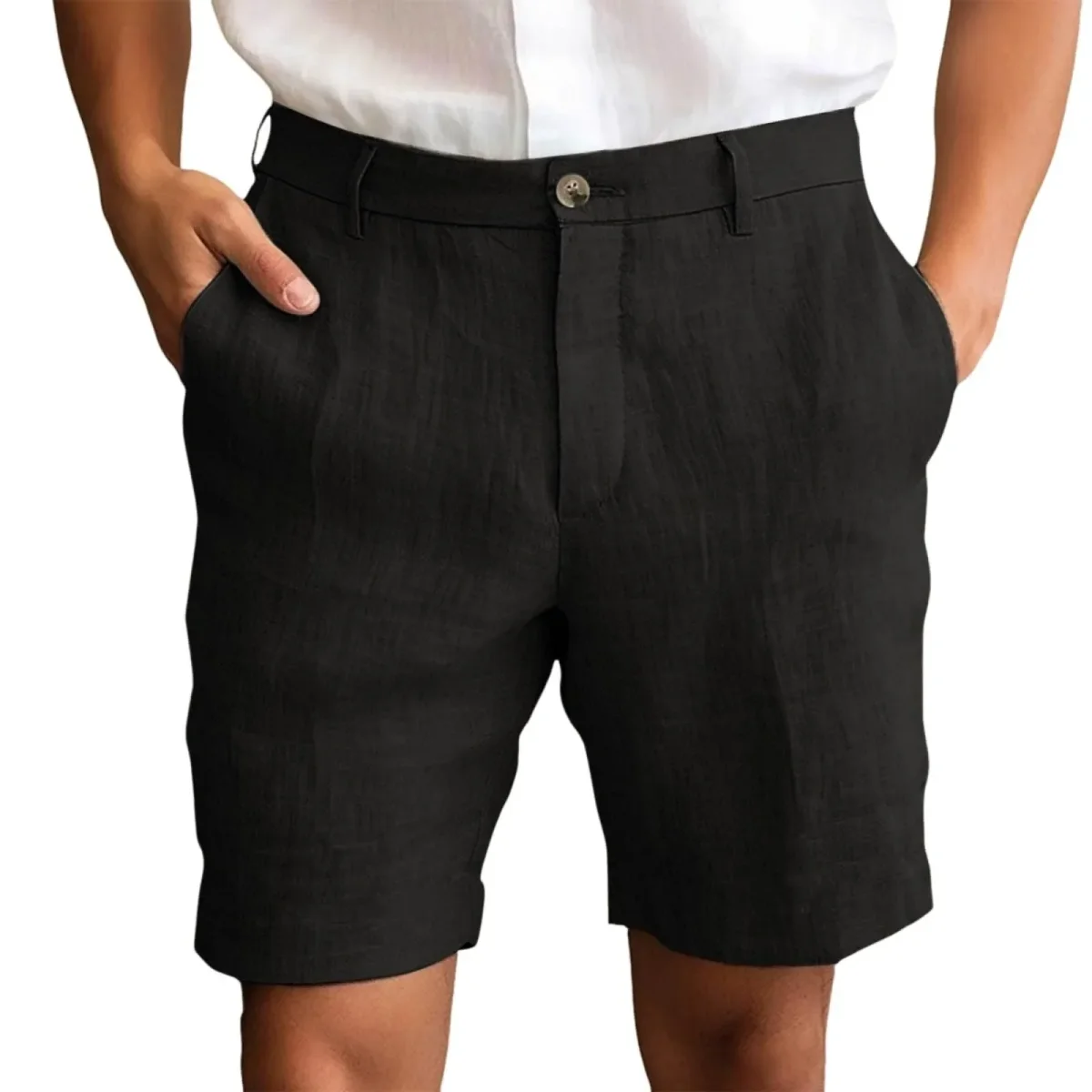 Pantalones cortos elegantes de lino - Imagen 3