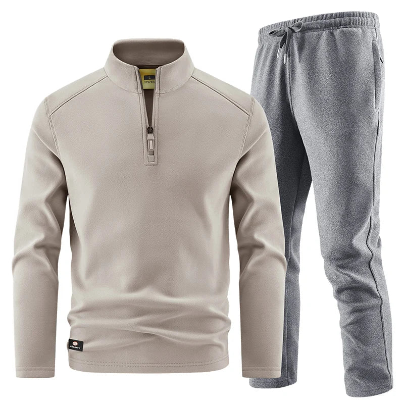 Conjunto elegante de jersey con cremallera para hombre - Imagen 7