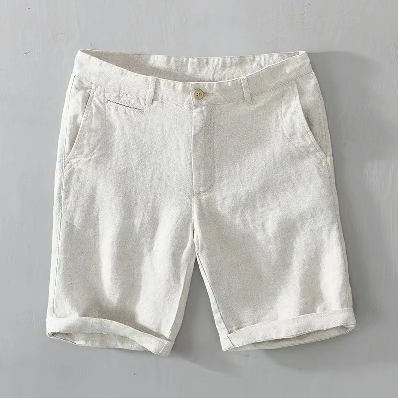 Pantalones cortos elegantes de lino - Imagen 5