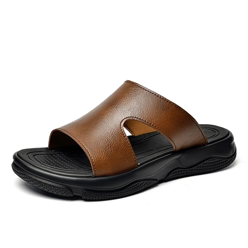 Sandalias elegantes de piel para hombre - Imagen 5