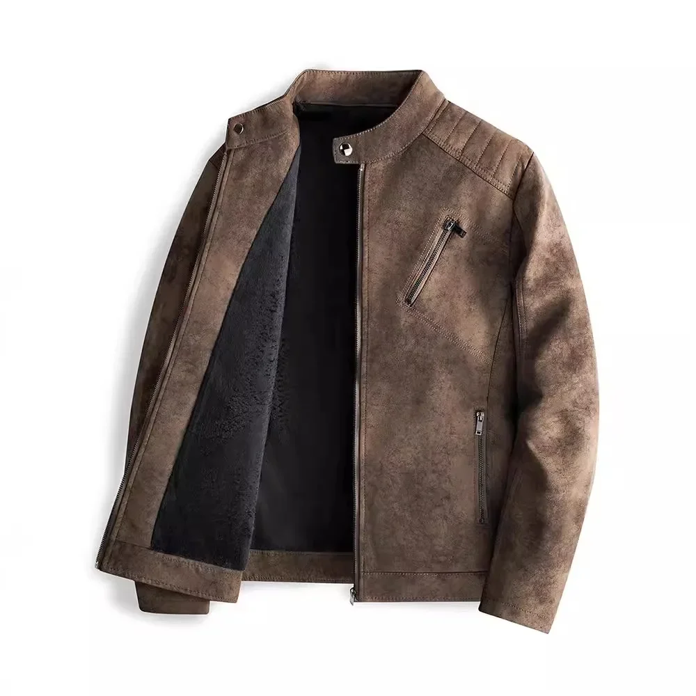 Elegante chaqueta de cuero con forro polar - Imagen 5