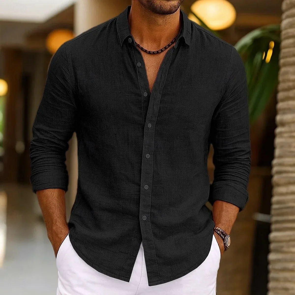 Camisa elegante de algodón - Imagen 8