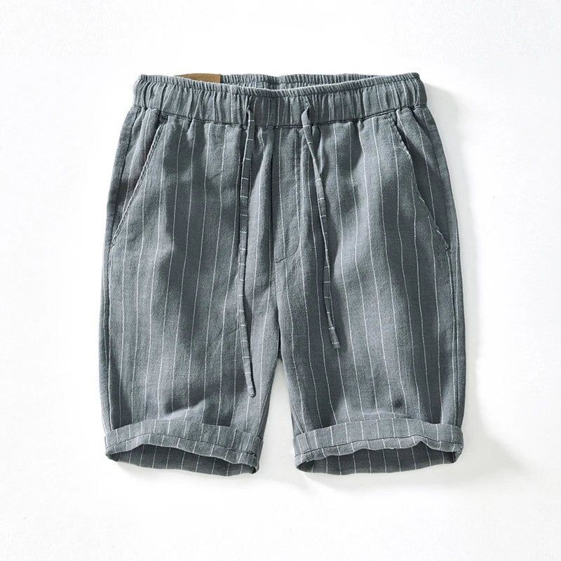 Pantalones cortos elegantes de algodón y lino - Imagen 4