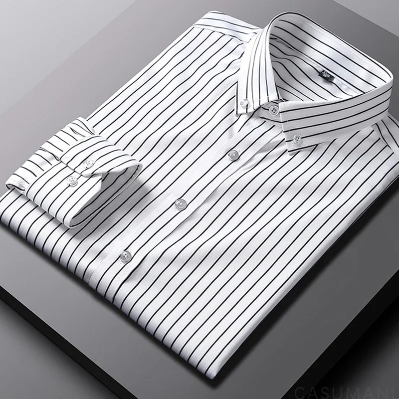 Givalli - Camisa informal de rayas para hombre - Imagen 8