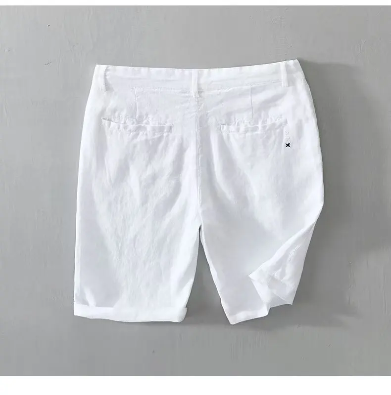 Pantalones cortos elegantes de lino - Imagen 7