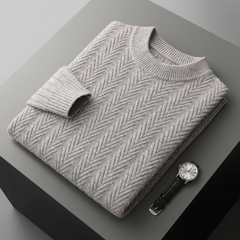 Elegante jersey de cachemira de punto grueso - Imagen 8