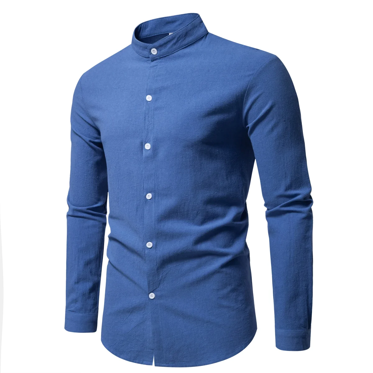 Camisa de algodón con cuello alto - Imagen 5
