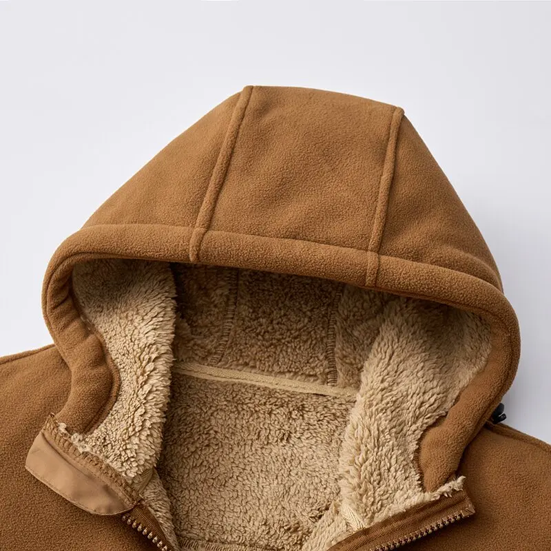 Elegante chaqueta de lana cortavientos - Imagen 8
