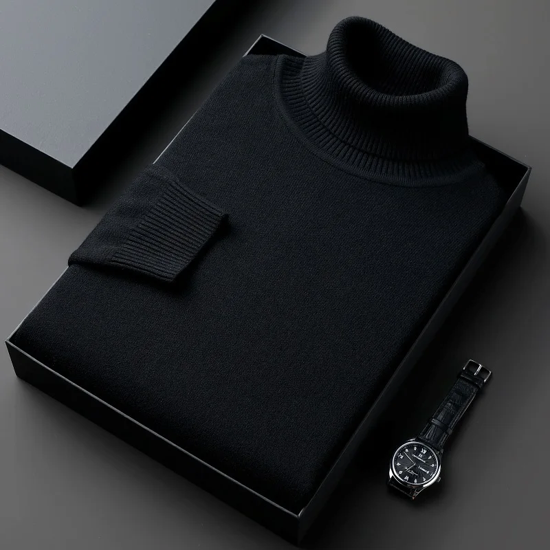 Jersey de cuello alto elegante para hombre - Imagen 3