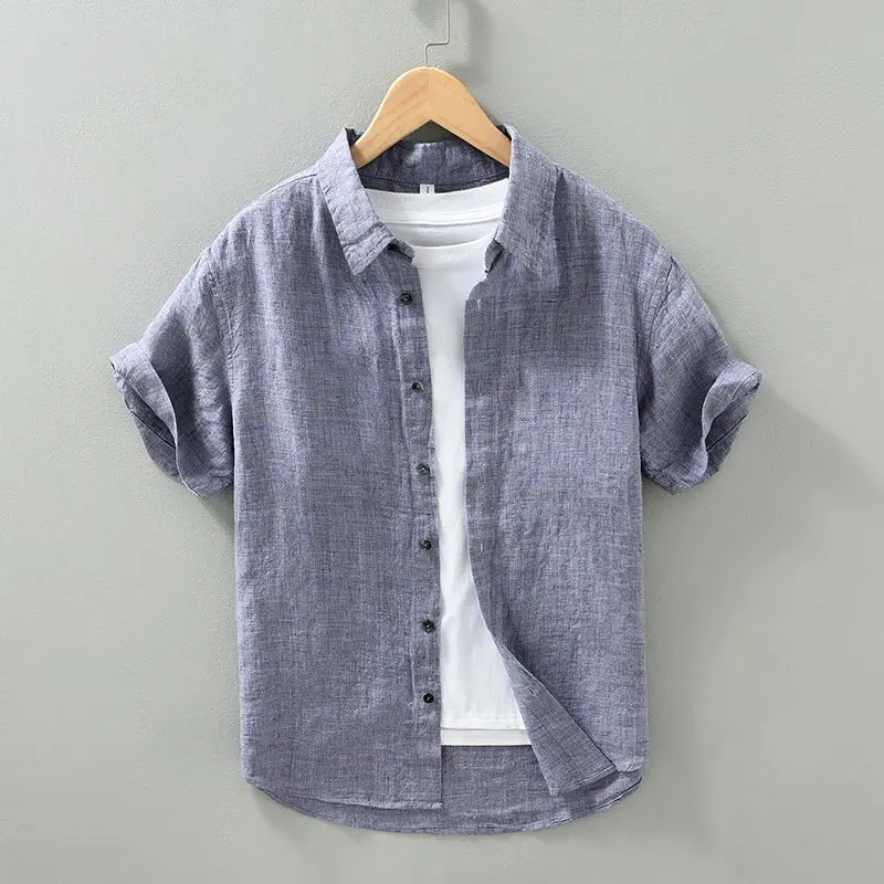 Camisa de lino de manga corta - Imagen 3