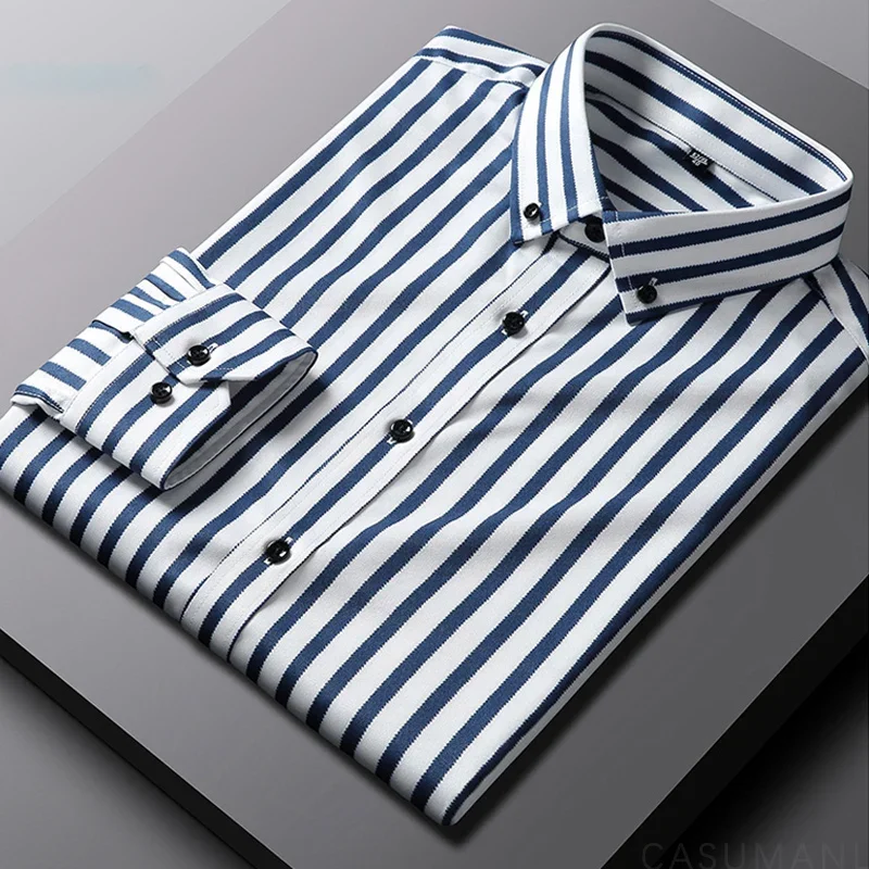 Givalli - Camisa informal de rayas para hombre - Imagen 3