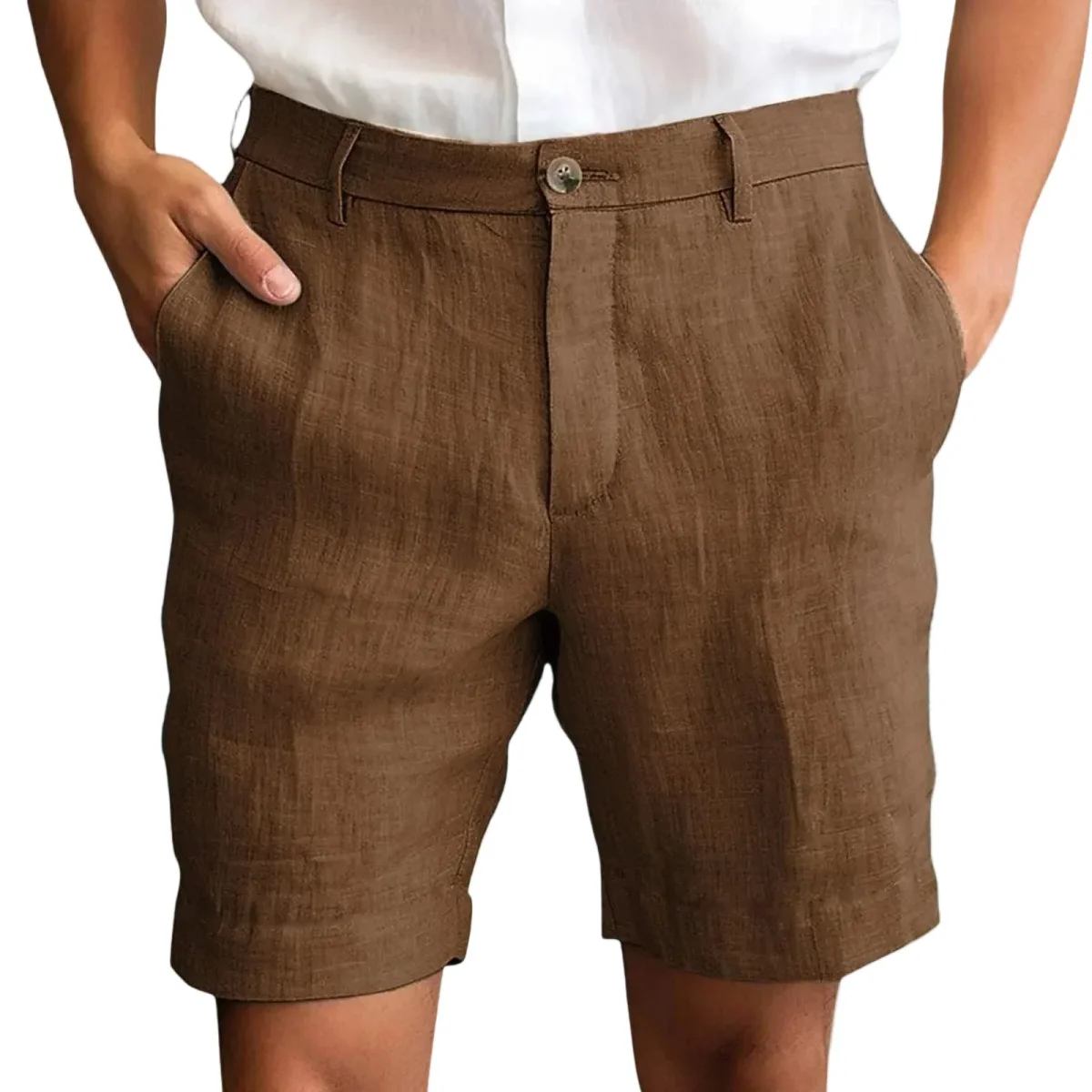 Pantalones cortos elegantes de lino - Imagen 5