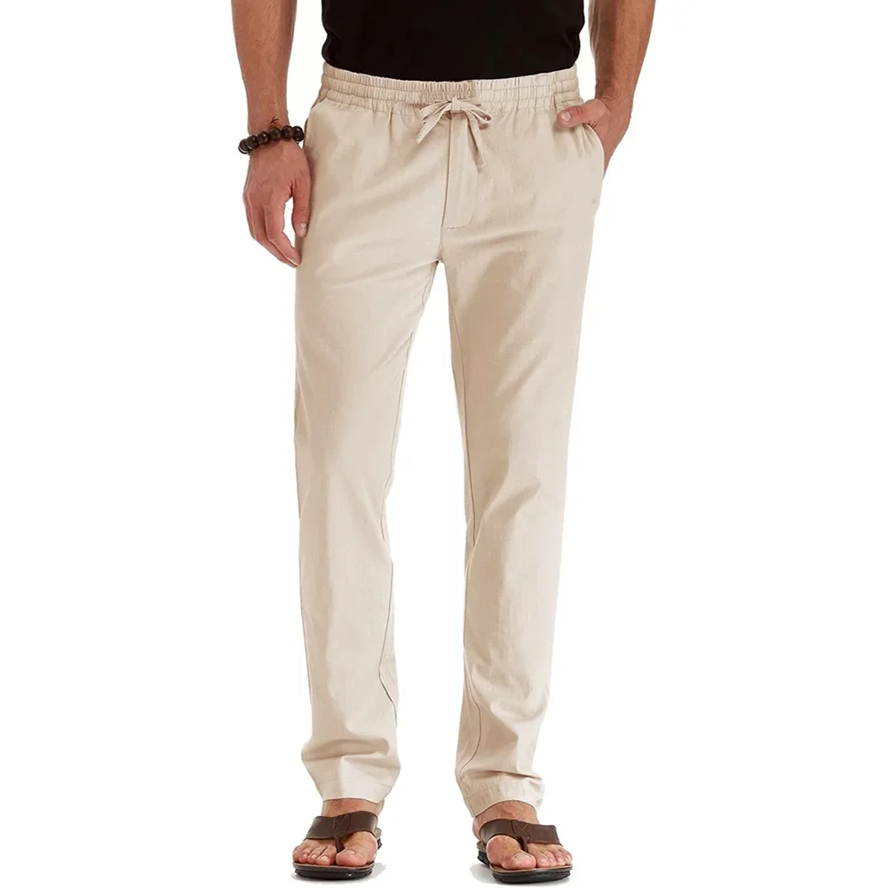 Pantalones de algodón y lino - Imagen 3
