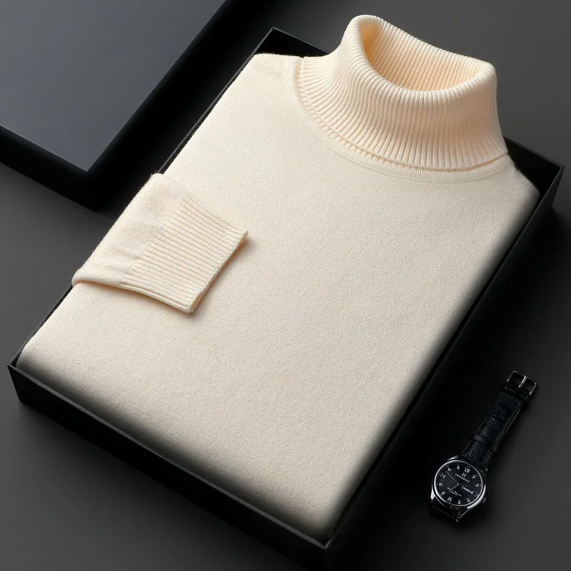 Jersey de cuello alto elegante para hombre - Imagen 6