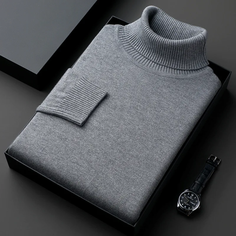 Jersey de cuello alto elegante para hombre - Imagen 8