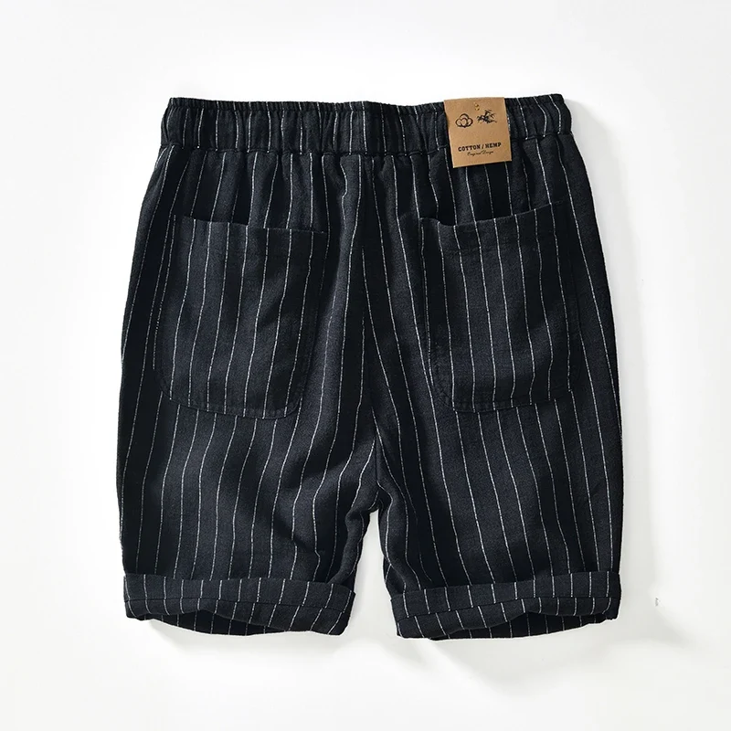 Pantalones cortos elegantes de algodón y lino - Imagen 8