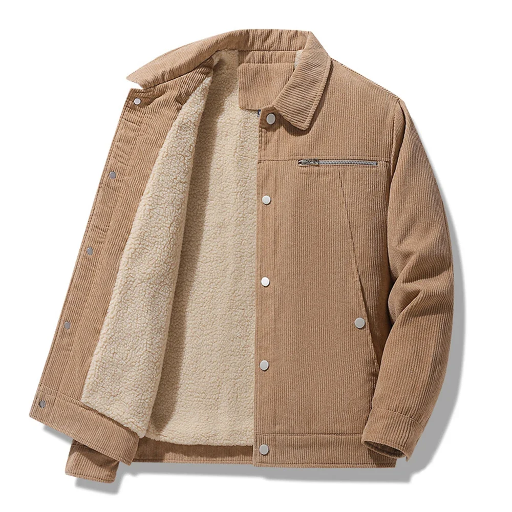 Elegante chaqueta de pana abrigada - Imagen 3