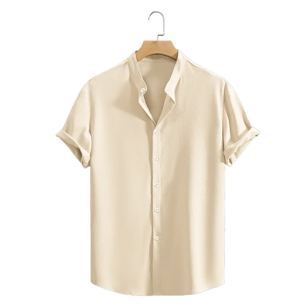 Elegante camisa de lino de manga corta - Imagen 4