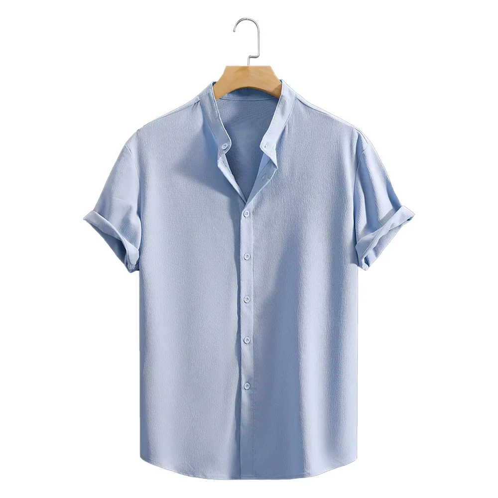 Elegante camisa de lino de manga corta - Imagen 5