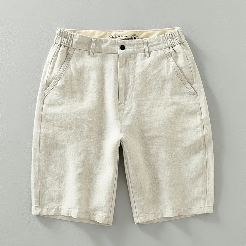 Pantalones cortos de lino de primera calidad - Imagen 5