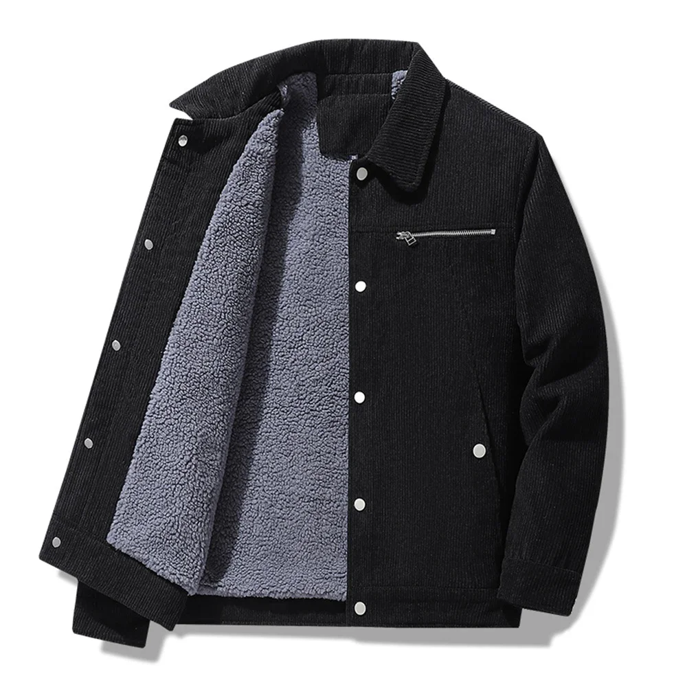 Elegante chaqueta de pana abrigada - Imagen 6