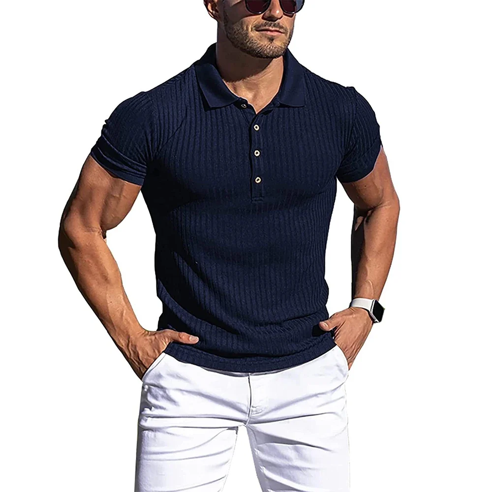 Elegante camiseta polo a rayas - Imagen 6
