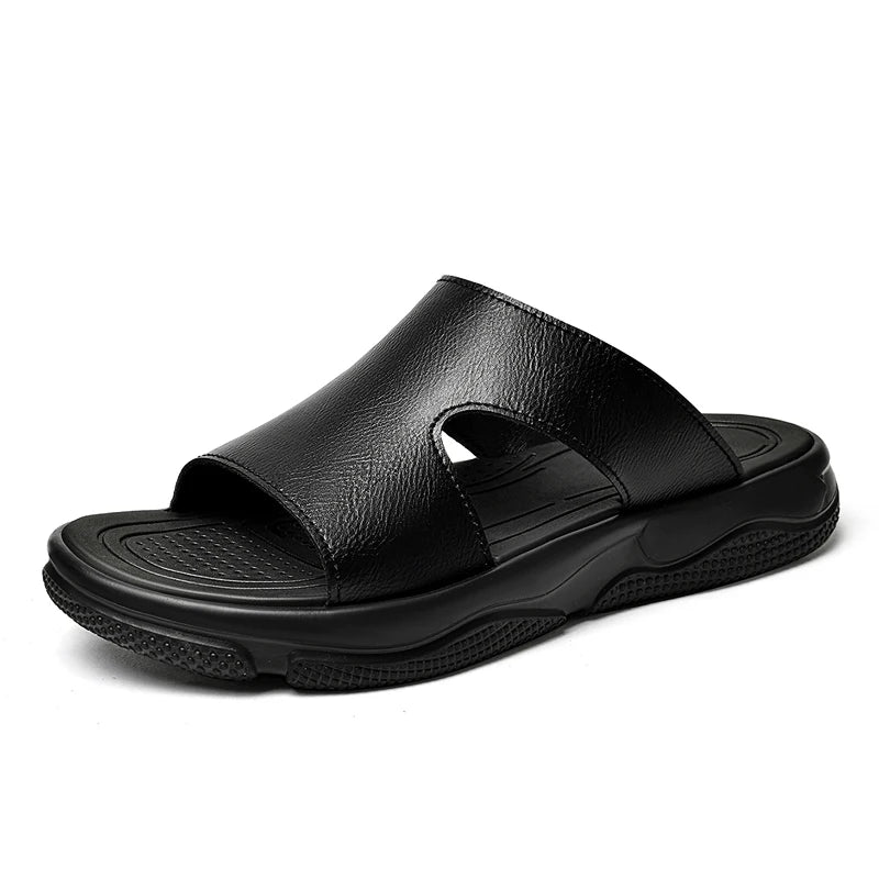 Sandalias elegantes de piel para hombre - Imagen 7