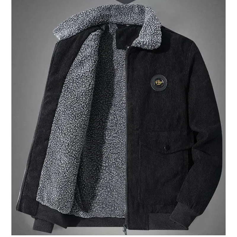 Elegante chaqueta de pana con forro polar - Imagen 4