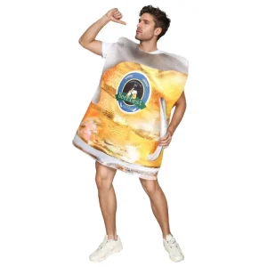 Costume de bière en forme de chope de Beerfest pour homme, déguisement de fête