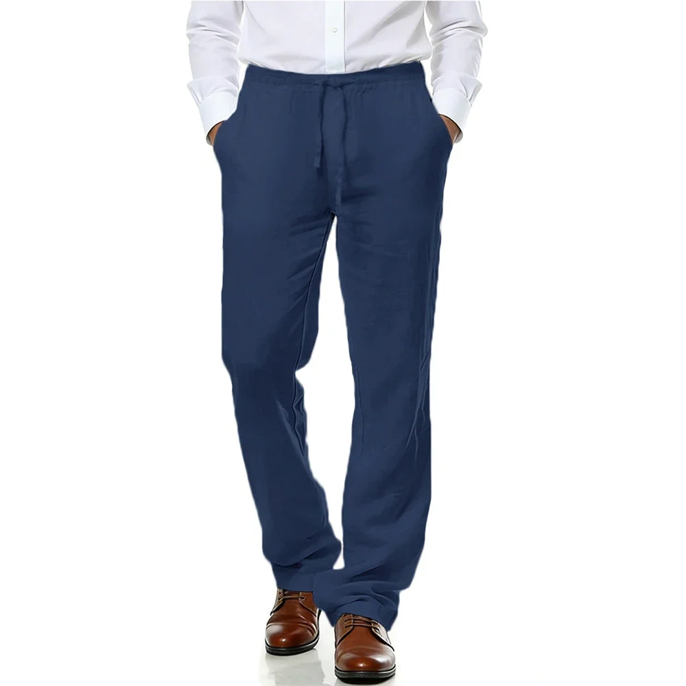Pantalones de verano de algodón y lino - Imagen 4