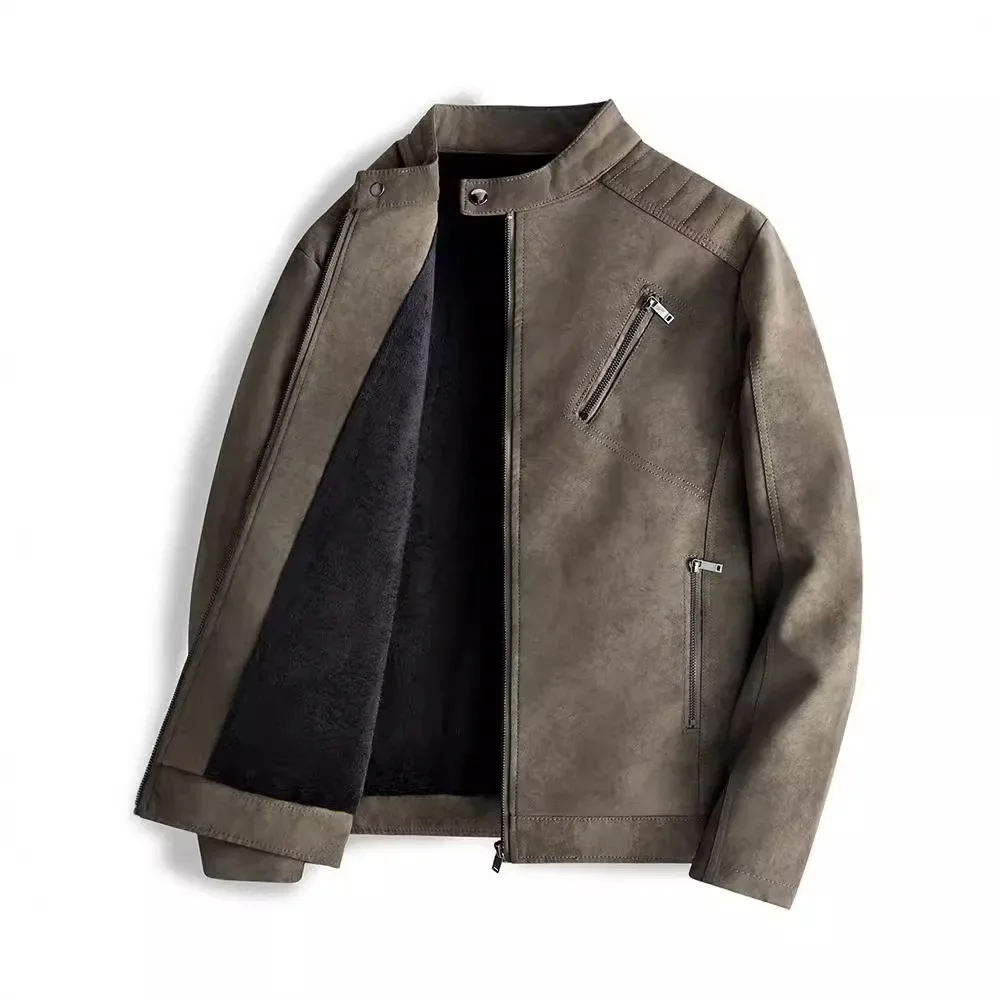 Elegante chaqueta de cuero con forro polar - Imagen 4