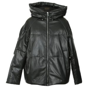 Chaqueta acolchada extragrande de piel de oveja Sasha para mujer