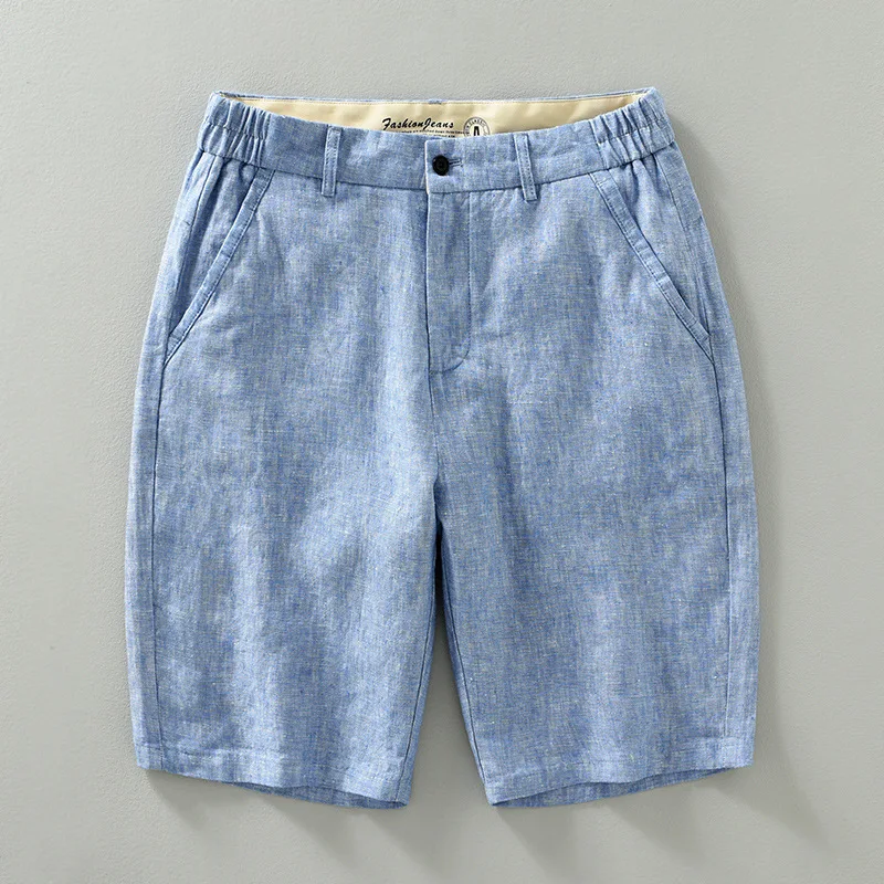 Pantalones cortos de lino de primera calidad - Imagen 4