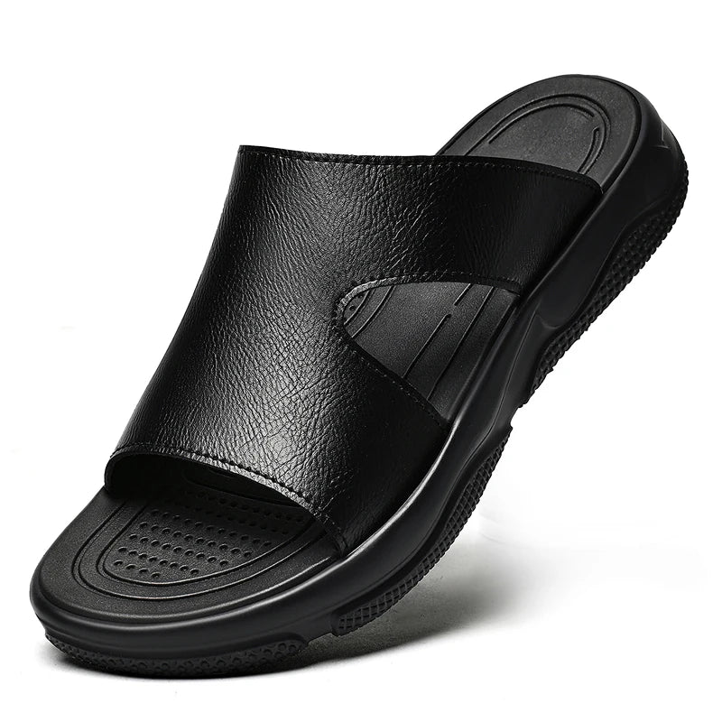 Sandalias elegantes de piel para hombre - Imagen 3