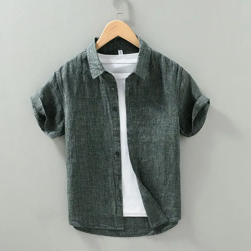 Camisa de lino de manga corta - Imagen 6