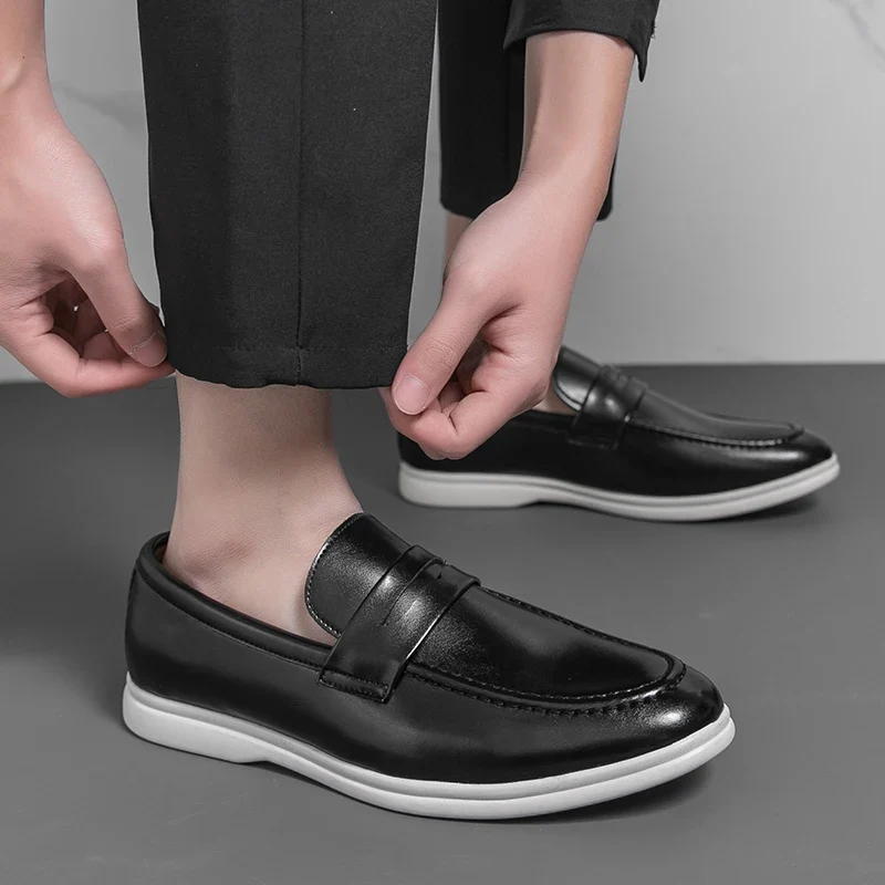 Mocasines de piel elegantes y formales para la oficina - Imagen 9