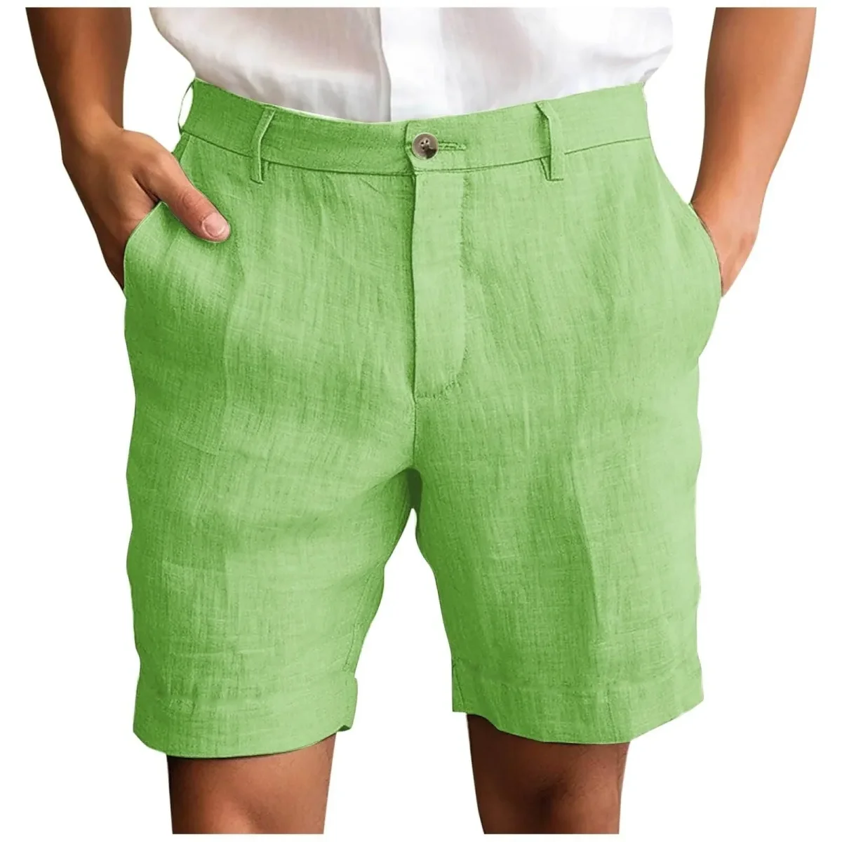Pantalones cortos elegantes de lino - Imagen 9