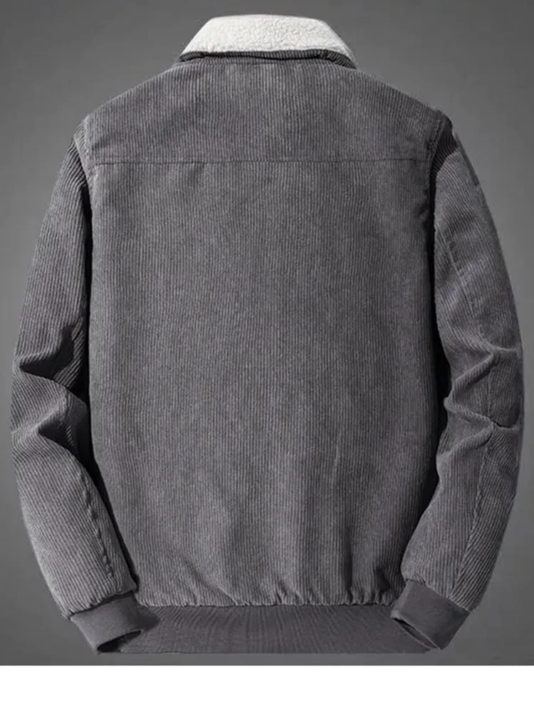 Elegante chaqueta de pana con forro polar - Imagen 8