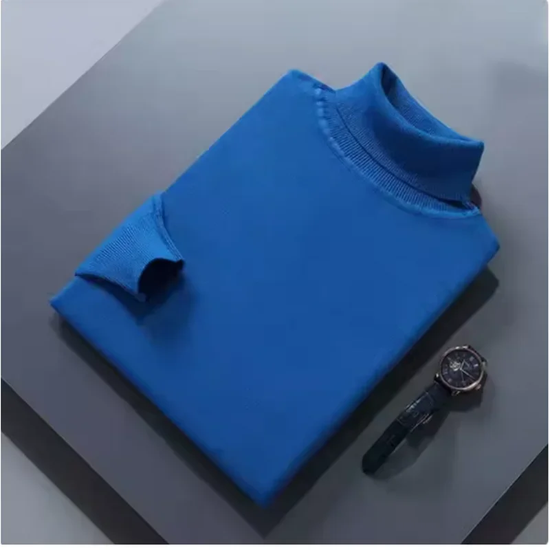 Jersey de cuello alto elegante y grueso de lana - Imagen 8