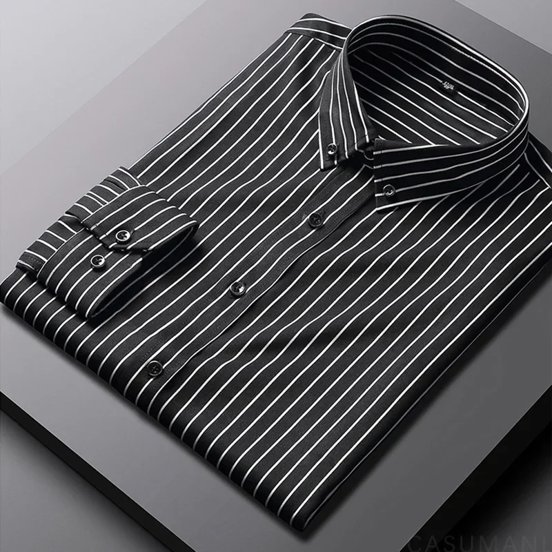 Givalli - Camisa informal de rayas para hombre - Imagen 7