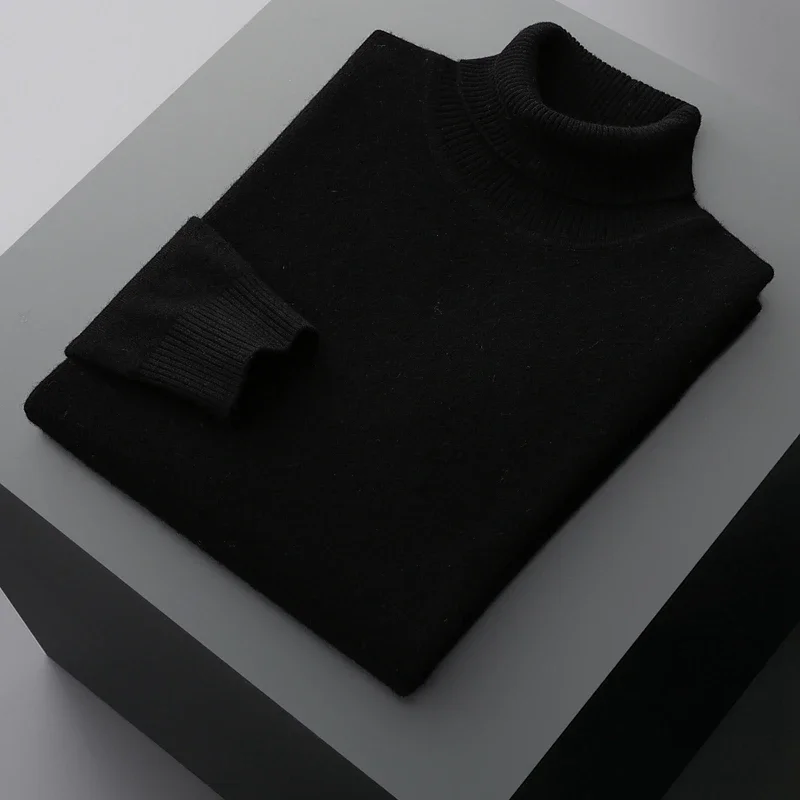 Jersey de cuello alto elegante y grueso de lana - Imagen 7