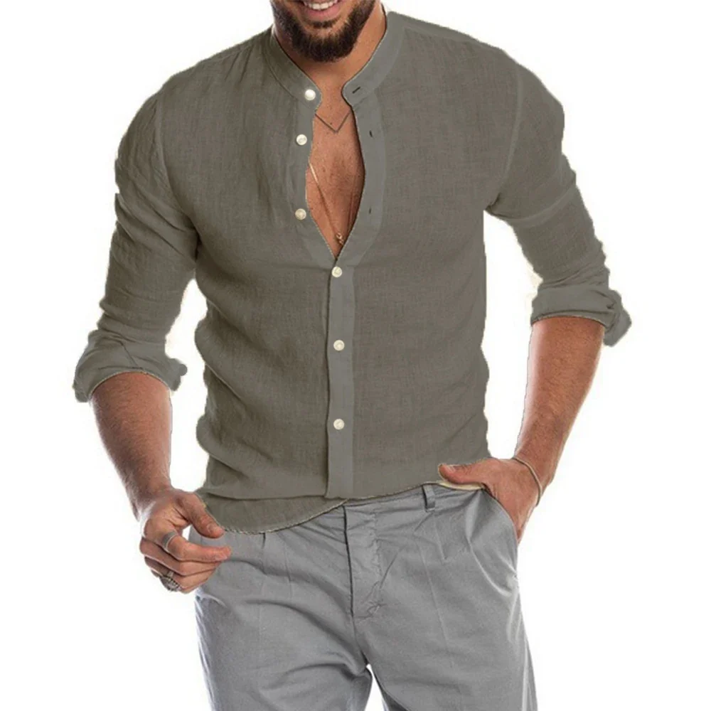 Camisa de algodón y lino - Imagen 5